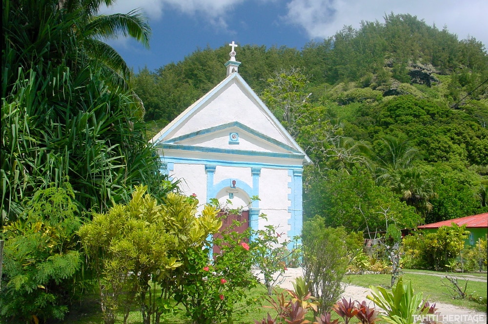 Chapelle Sainte-Anne de Rikitea, Mangareva © Tahiti Heritage