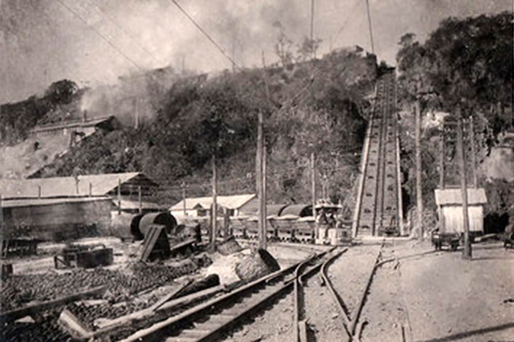 Plan incliné de Temao, à Makatea dans les années 1920
