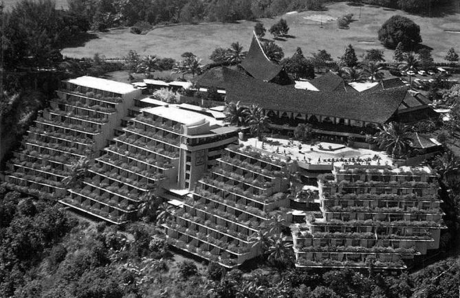 Ancien hôtel Taraha'a sur la colline du Tahara'a à Arue Tahiti