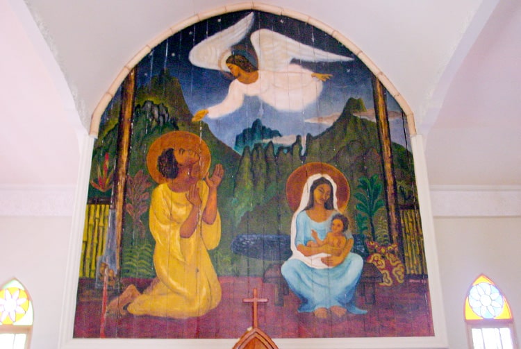 Fresque de la chapelle St-Joseph de Paopao, Moorea