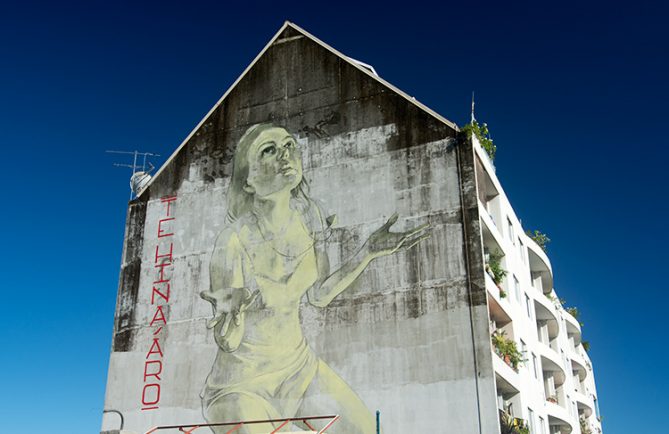 Street art, par Faith47!, rue Louis Martin à Papeete