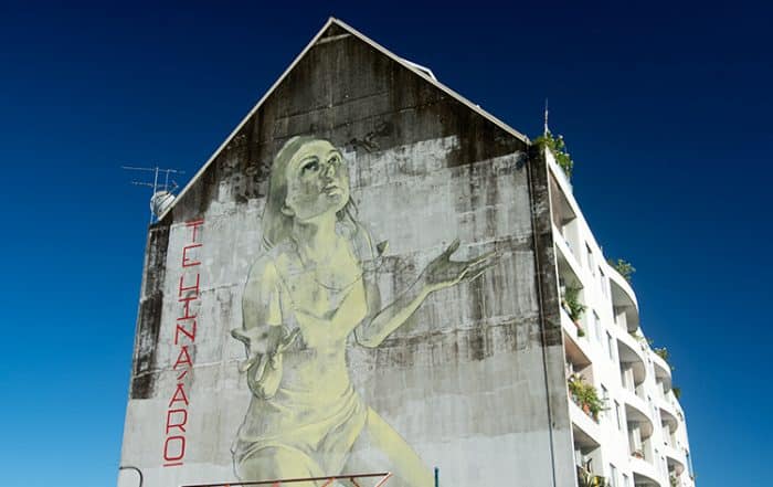 Street art, par Faith47!, rue Louis Martin à Papeete