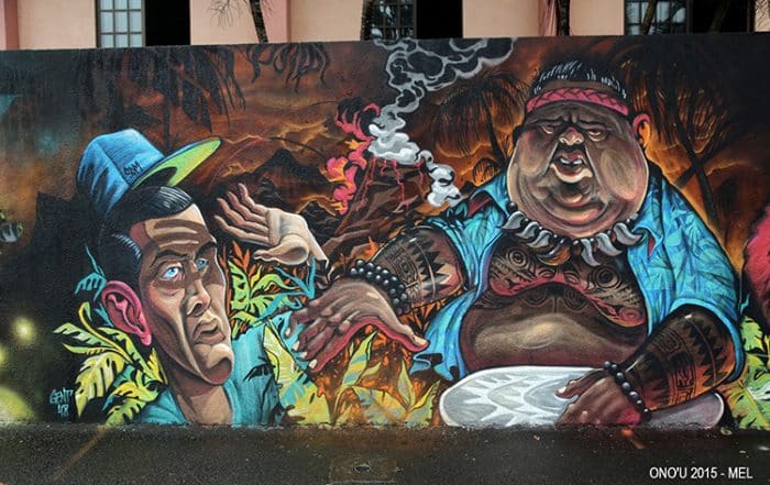 Street Art, maohi école Sainte-Thérèse à Papeete