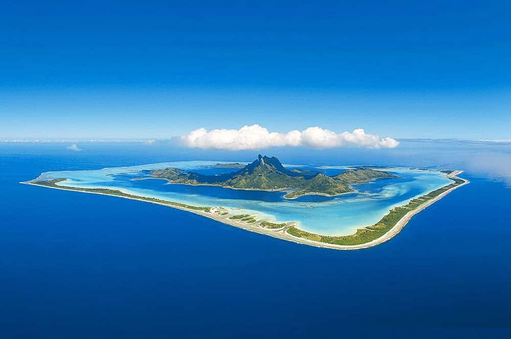 photo bora bora vue du ciel