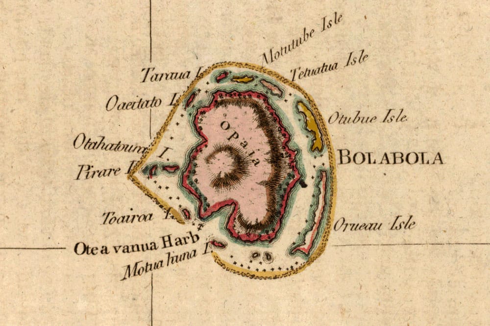 Hogg, Alexander, fl. 1778–1819. Chart of Bola Bola Island Discovered by Captn. Cook, 1769.