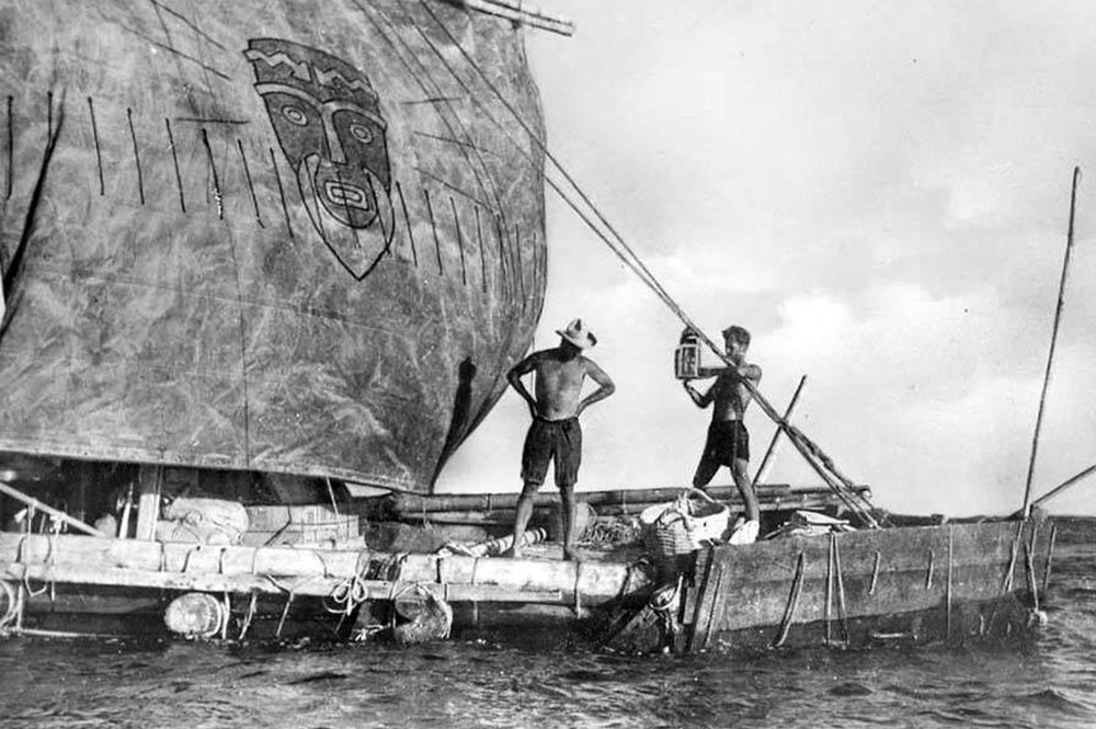 Le radeau Kon Tiki, en 1947.