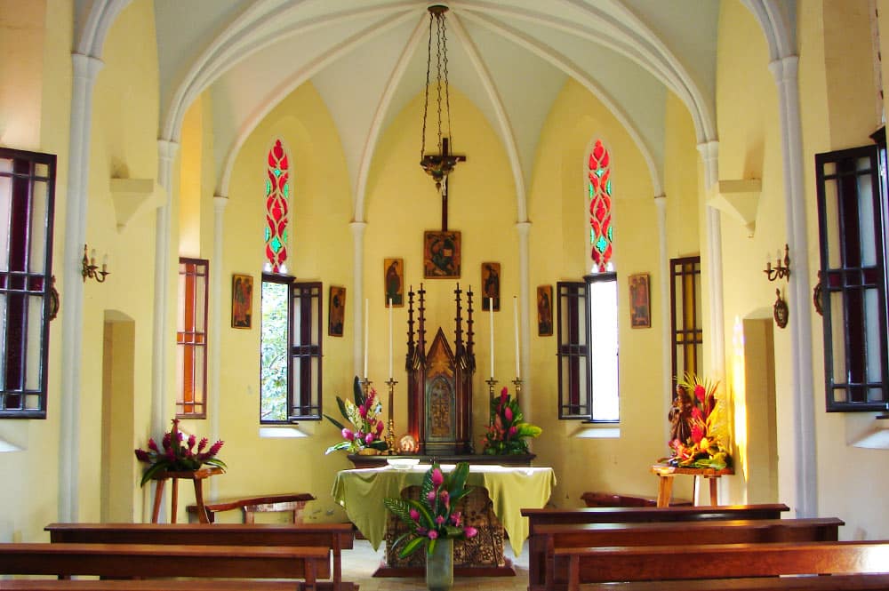 Chapelle du Sacré-Coeur, Evêché de Papeete, Tahiti. © Tahiti Heritage