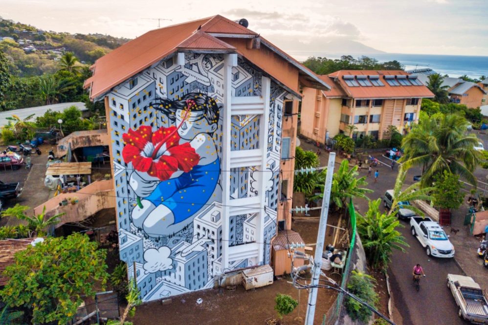 Street art vahine de Millo