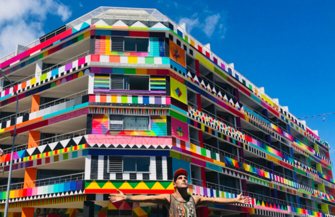 Street Art résidence Paraita à Papeete.Photo ONO'U