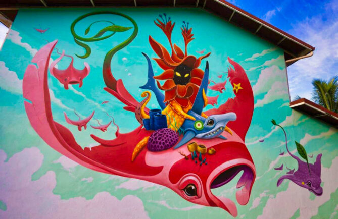 Street-Art Dulk, résidence Pofatu, à Paea ONO'U